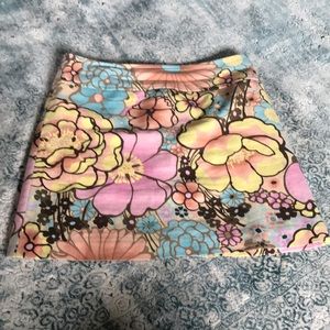 Floral print mini skirt size 8